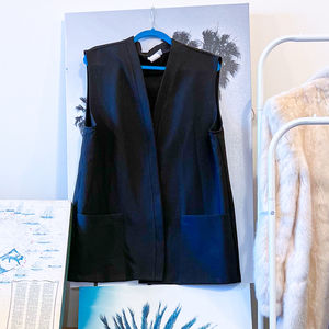 Long Black Vintage Vest